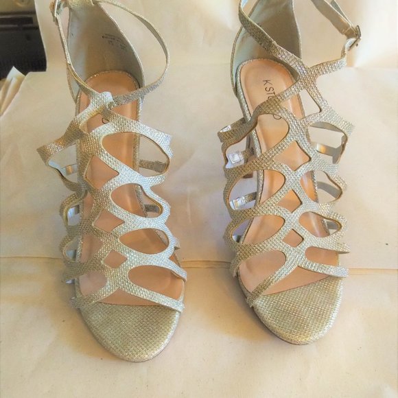 KStudio Sparkly Silver Stiletto- Size 7.5 - Picture 1 of 4
